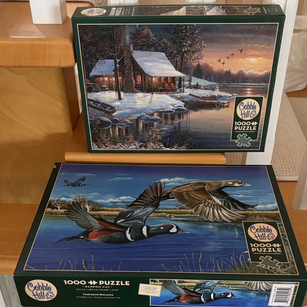 Two Cobble Hill 1000 Piece Puzzles
